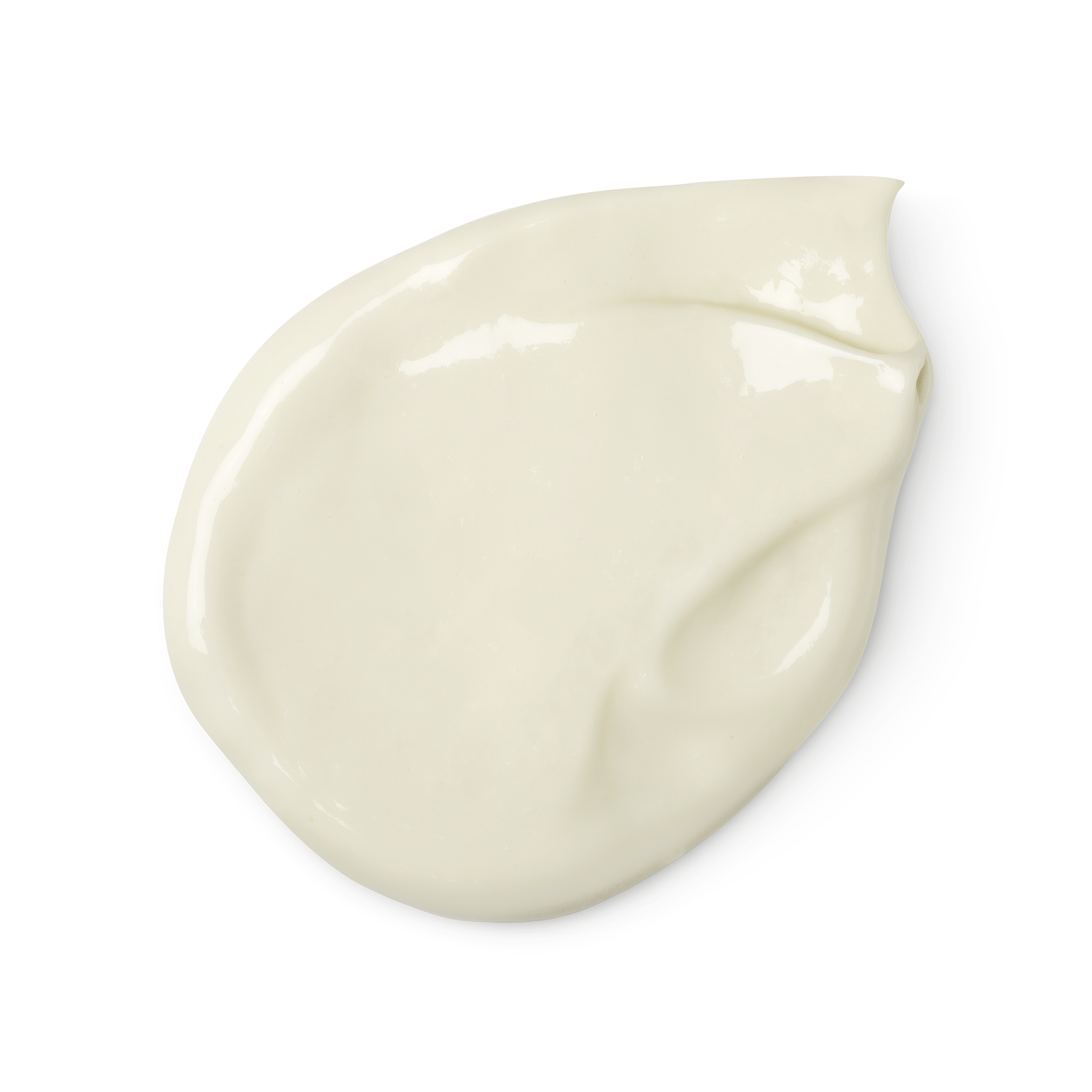 A swatch of cream coloured Dream Cream body lotion.